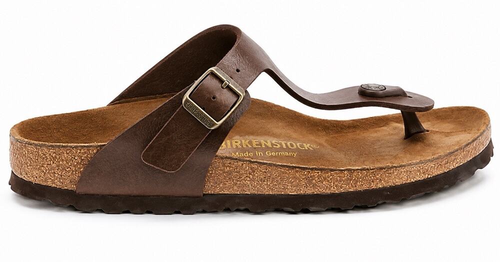 Birkenstock Gizeh Thong Leather Sandals Women's US 8 EU 39 Brown Slip On Buckle